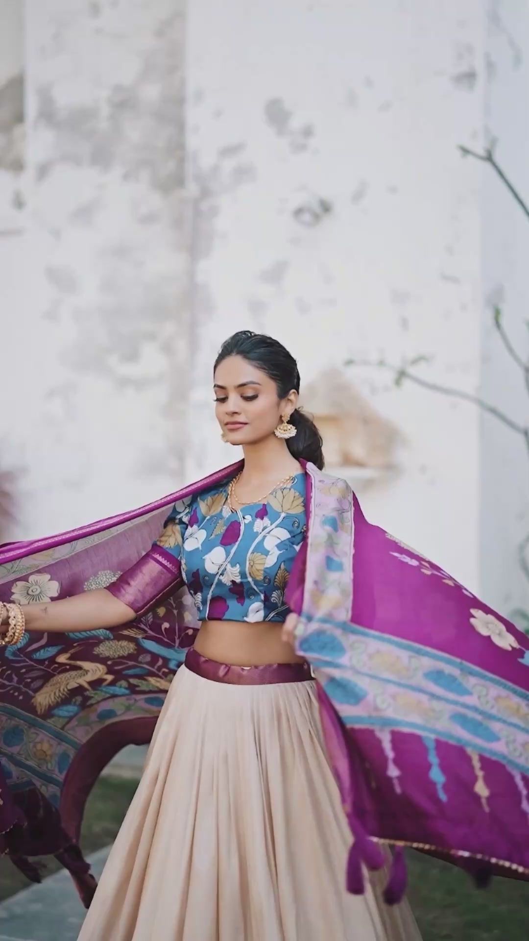 Elegant Traditional Indian Attire with Handcrafted Embroidery