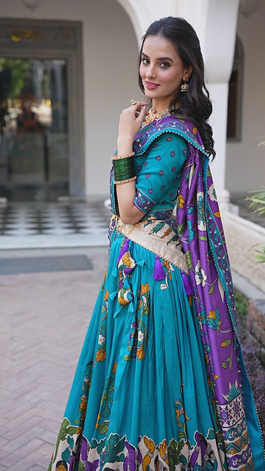 Royal Heritage Handcrafted Embroidered Lehenga Set