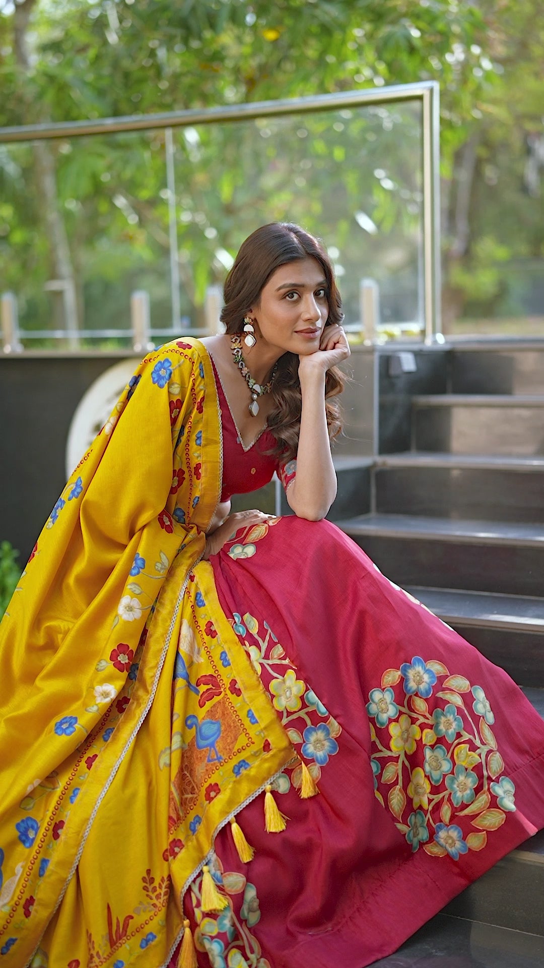 Traditional  Floral Lehenga Set for Elegant Festive Occasions