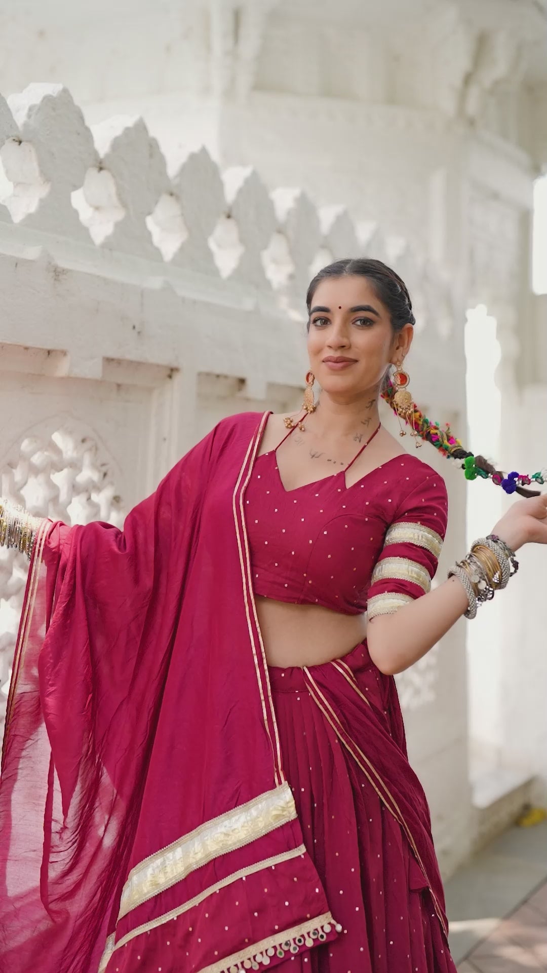 Elegant Pure Chanderi Lehenga Choli with Zari Border Detailing